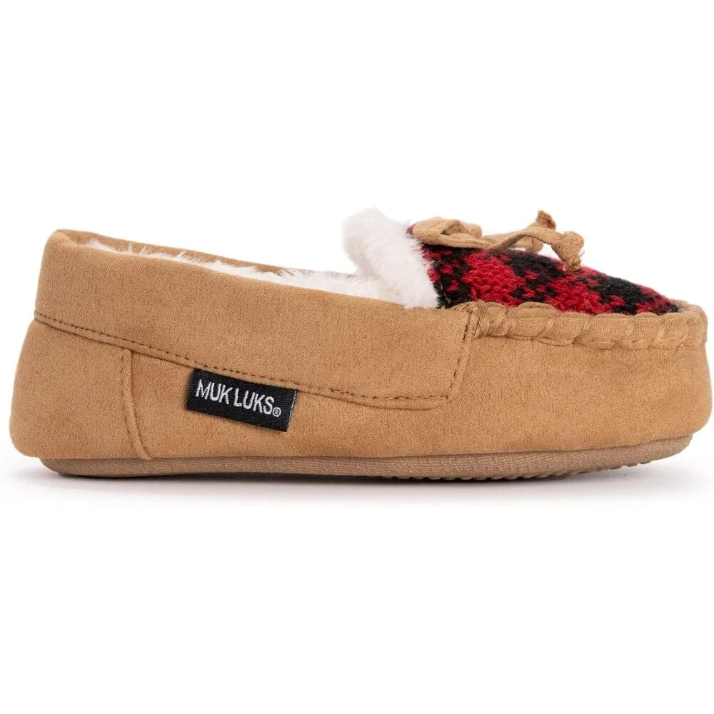 MUK LUKS Kids Patterned Moccasins - Large (1-2)